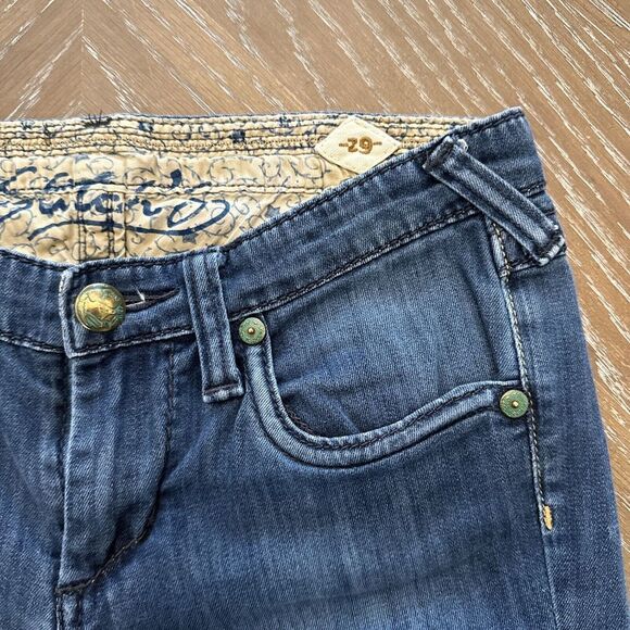 Stitch's Denim - Stritchs 29 BLUE MAYA Denim Jeans Slim Straight Buffalo Nickle Low Rise EXCELLEN